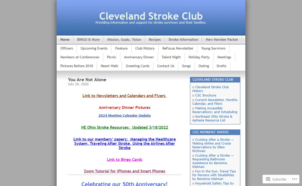 Cleveland Stroke Club | Providing information and support for stroke survivors and their families.