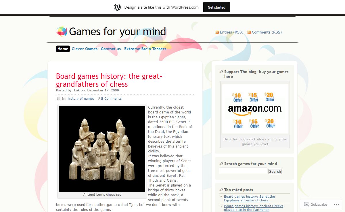 Games for your mind | How improve your personal skills with clever games. Old-fashioned parlour games, brain teasers, board games, memory games to sharpen your wits