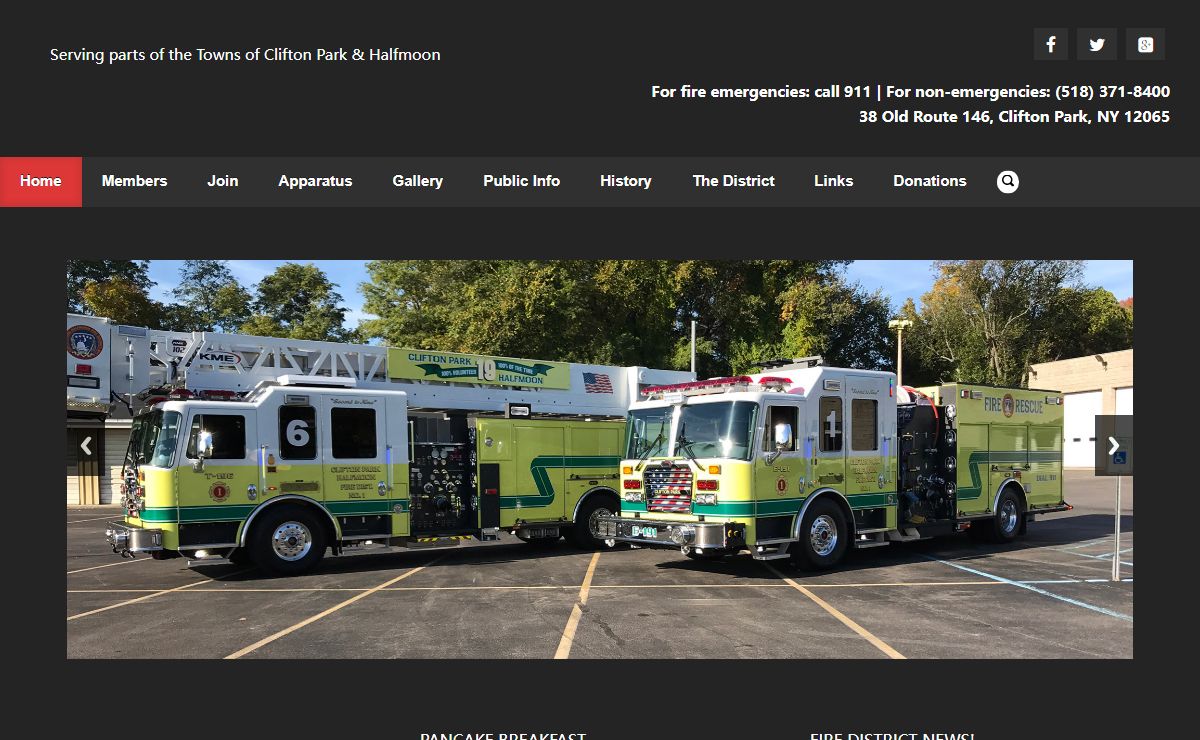 Clifton Park Fire Department :: Home