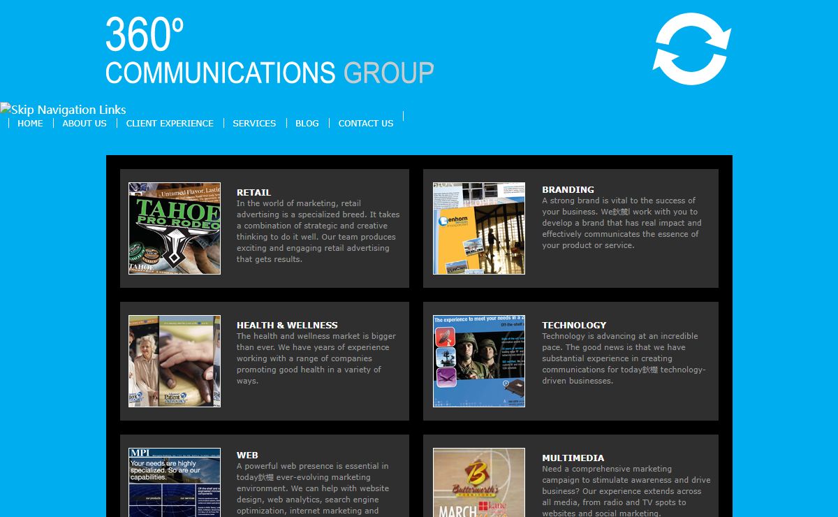 36o掳 Communications Group - Retail Marketing, Branding, Web, Technology, Health & Wellness, Multimedia