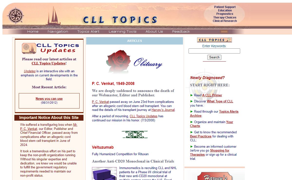 CLL Topics: Therapies, Research and Patient Education for Chronic Lymphocytic Leukemia