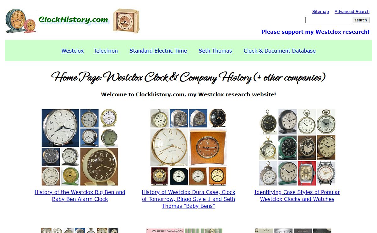 Clock History: Westclox, Seth Thomas, Standard Electric Time Co, Telechron