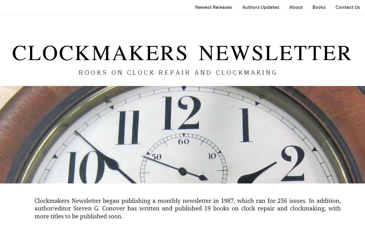 Clockmakers Newsletter Homepage