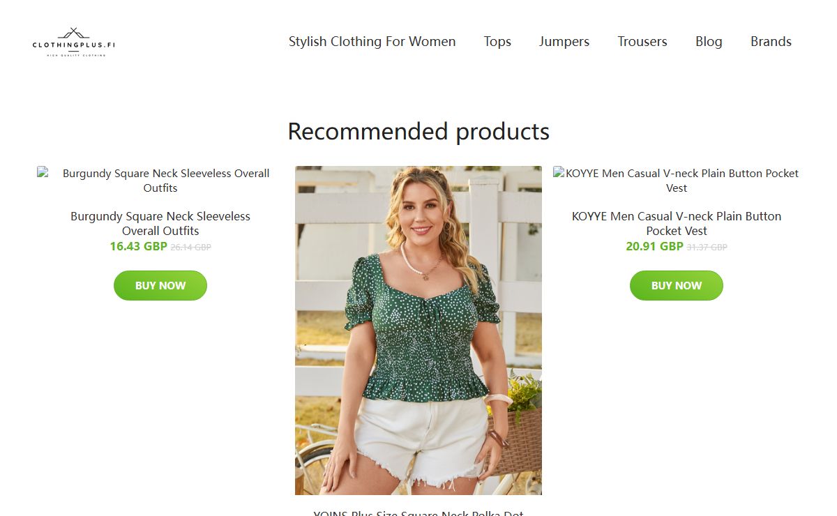 High Quality Clothing | Clothingplus.fi