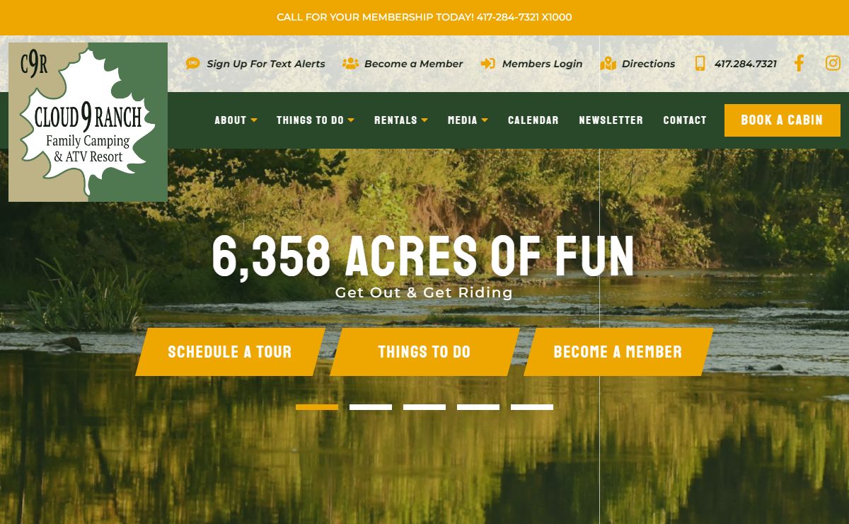 Cloud 9 Ranch | Family Camping & ATV/UTV Resort | Caulfield, MO