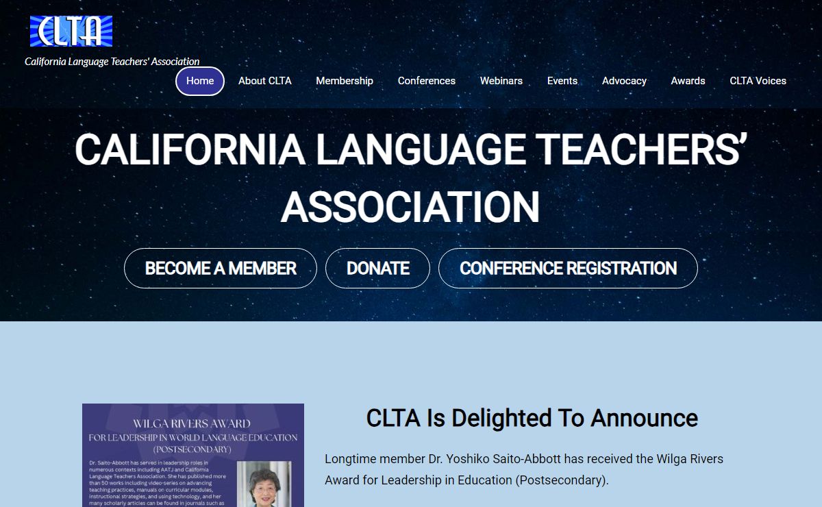 California Language Teachers' Association - CLTA.net