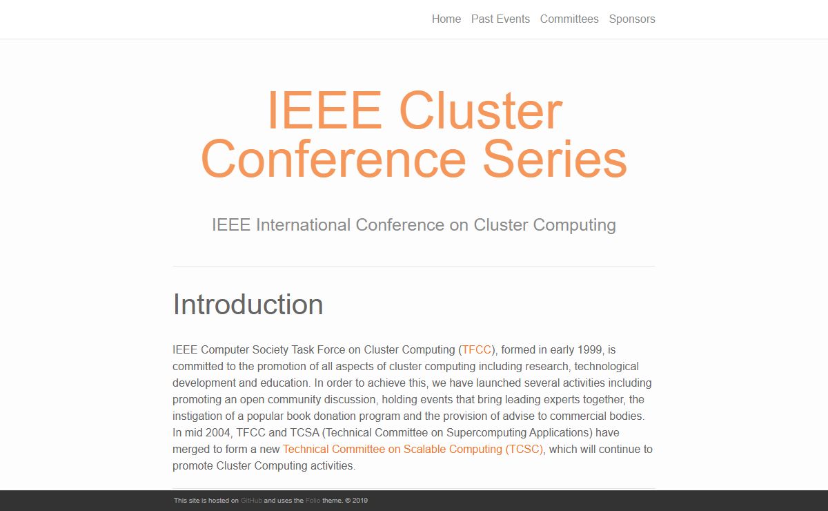IEEE Cluster Conference Series