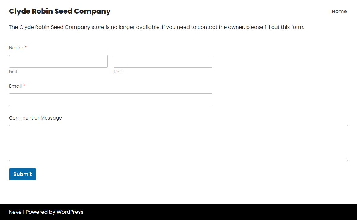 Clyde Robin Seed Company