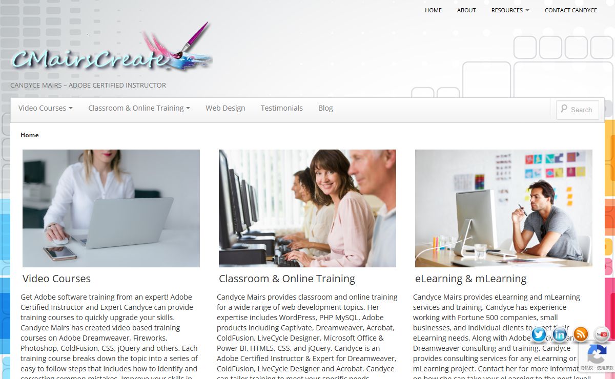 Adobe Training Courses by Candyce Mairs