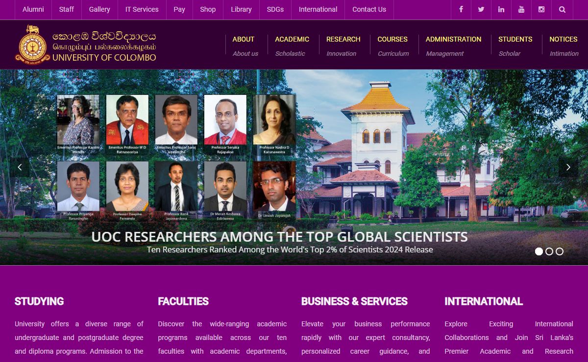 University of Colombo, Sri Lanka | Wisdom Enlightens