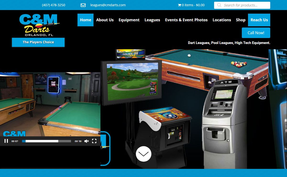 Pool Table and Dartboard for Lease | C&M Darts Inc.