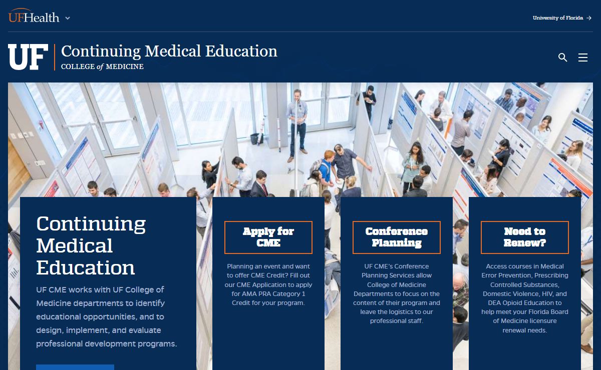 Continuing Medical Education » College of Medicine » University of Florida