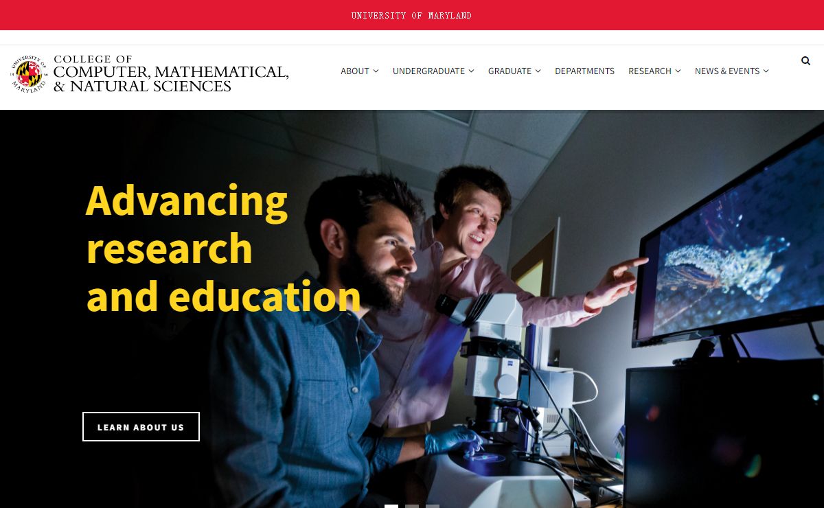 Home | College of Computer, Mathematical, and Natural Sciences | University of Maryland
