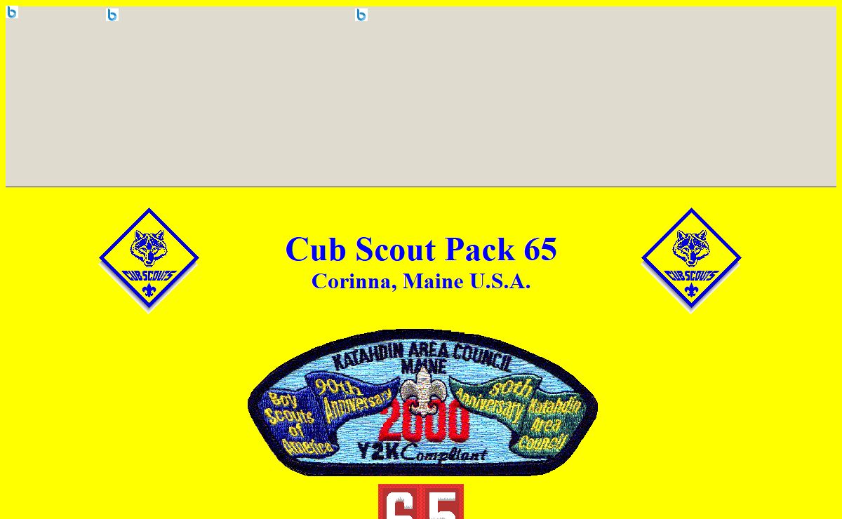 Cub Scout Pack 65, Corinna, Maine, U.S.A.