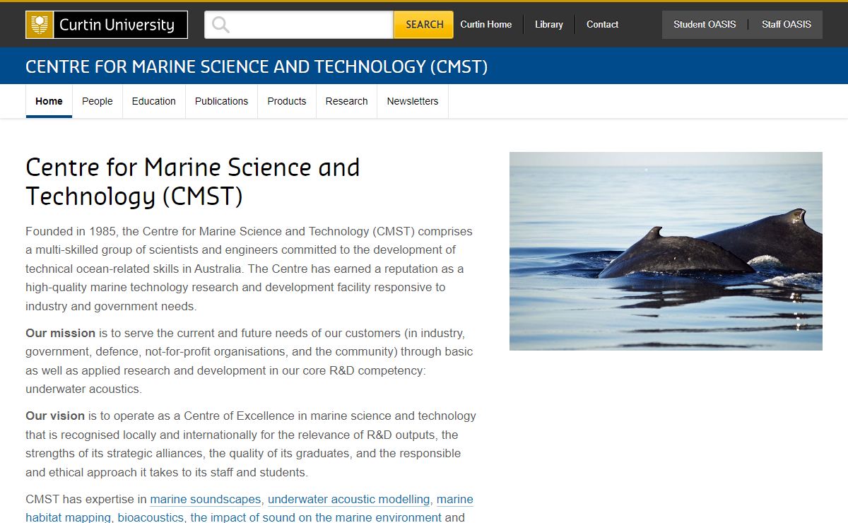 Home, CMST, marine science - Centre for Marine Science and Technology | Curtin University, Perth, Australia