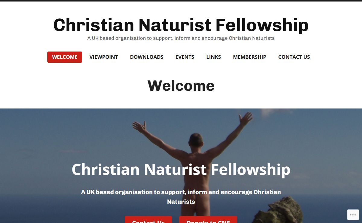 Christian Naturist Fellowship – A UK based organisation to support, inform and encourage Christian Naturists
