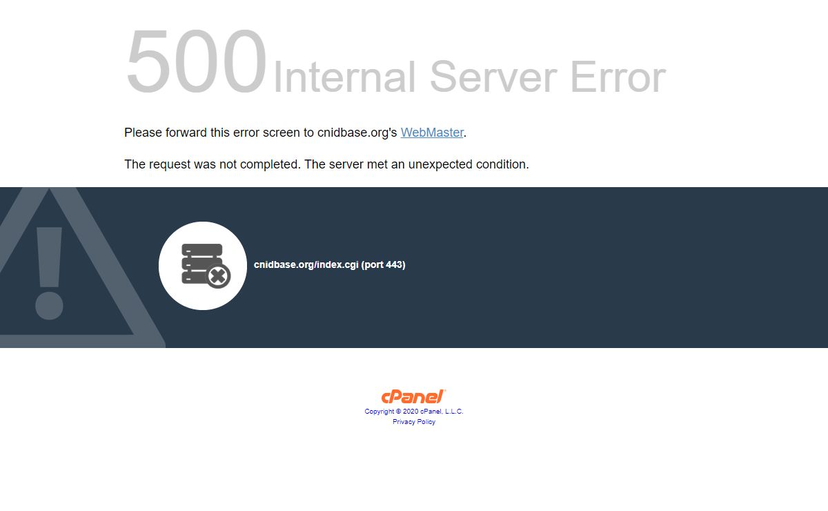 500 Internal Server Error
