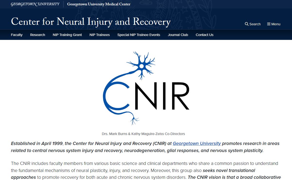 Center for Neural Injury and Recovery | Georgetown University