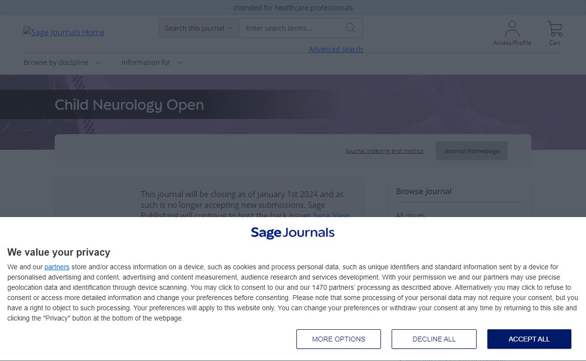 Child Neurology Open: Sage Journals