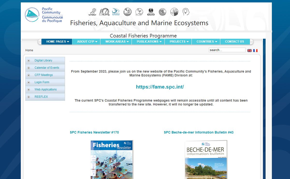 Coastal Fisheries Programme home page