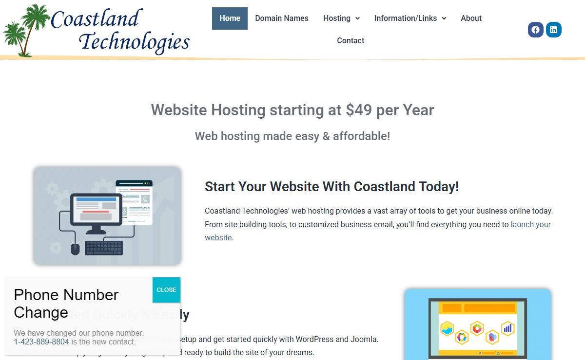Coastland Technologies – Website Hosting and Domain Names