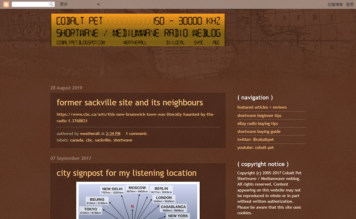 cobalt pet shortwave / mediumwave weblog