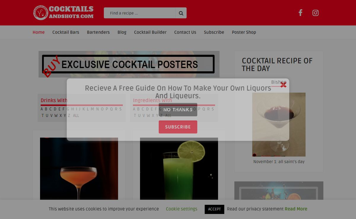 Cocktail and Shot Recipes Instructions - Cocktails and Shots