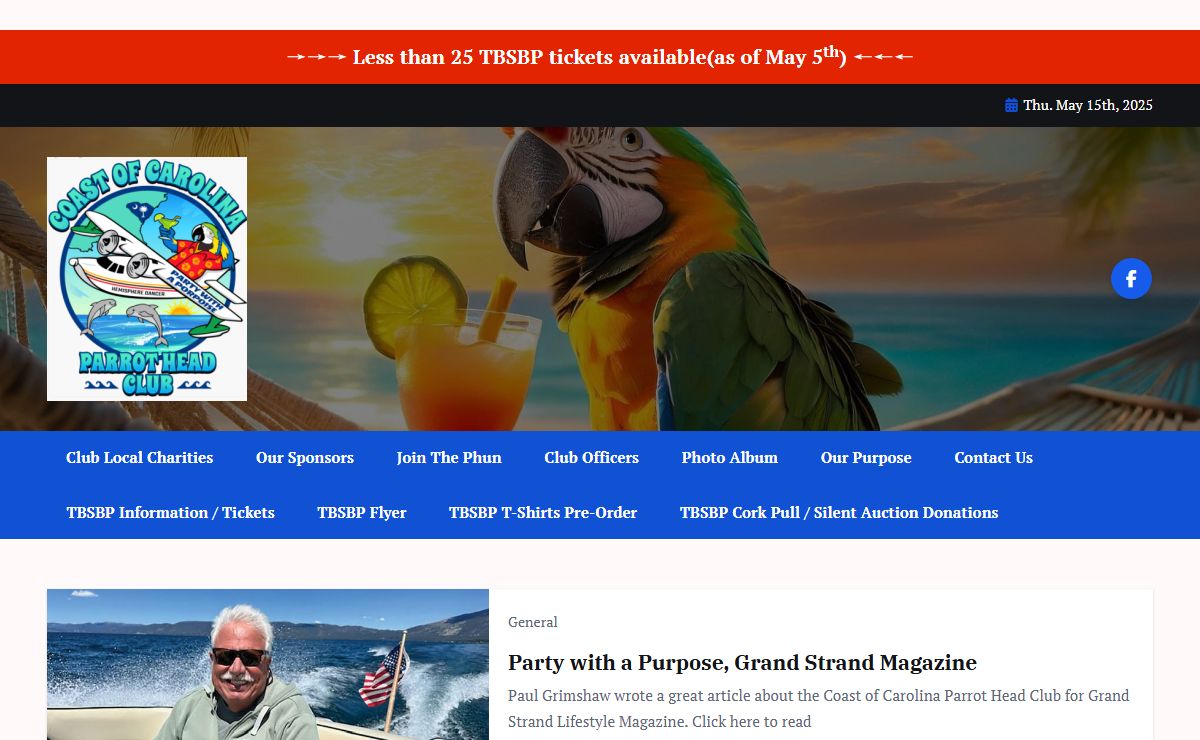 COFCPHC – Coast of Carolina Parrot Head Club