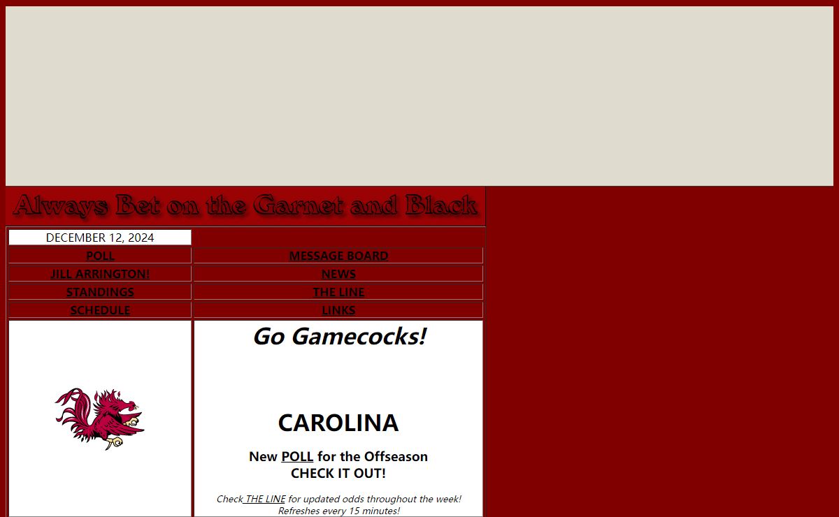 Always Bet on the Garnet and Black