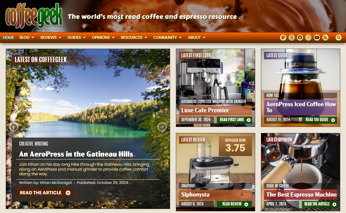 Home - CoffeeGeek