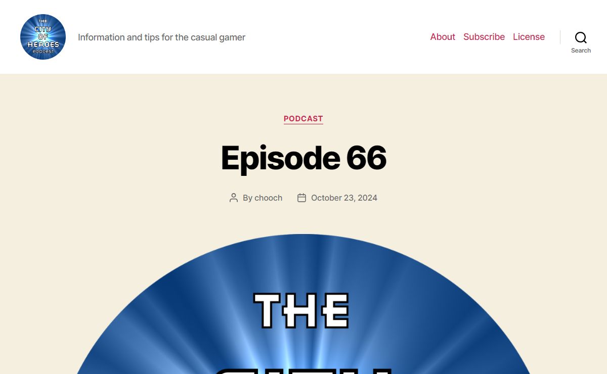 City of Heroes Podcast – Information and tips for the casual gamer