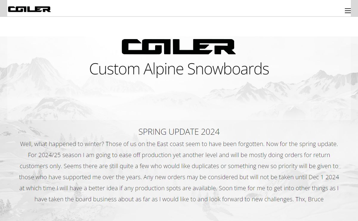 Coiler – Custom Alpine Snowboards