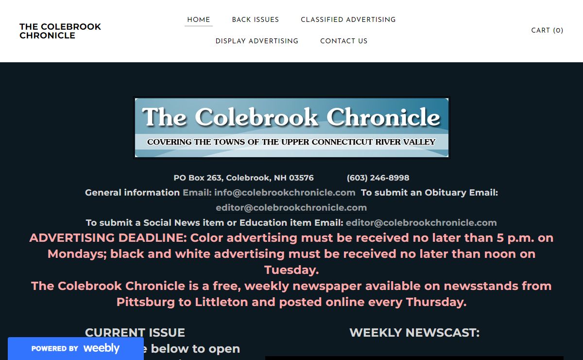 The Colebrook Chronicle - The Colebrook Chronicle