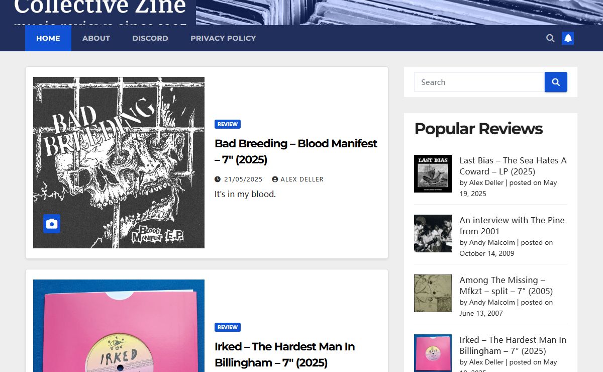 Collective Zine – music reviews since 1997