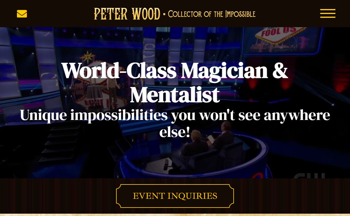 Magician & Mentalist Peter Wood :: Collector of the Impossible