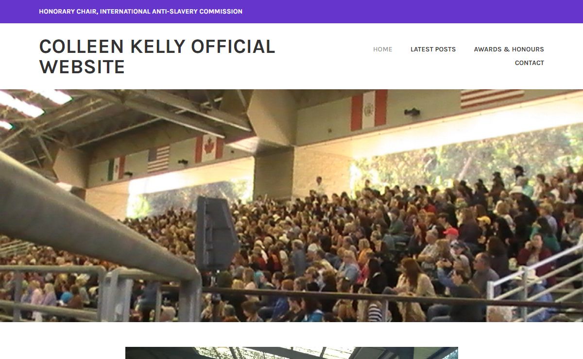 Colleen Kelly Official Website – Honorary Chair, International Anti-Slavery Commission