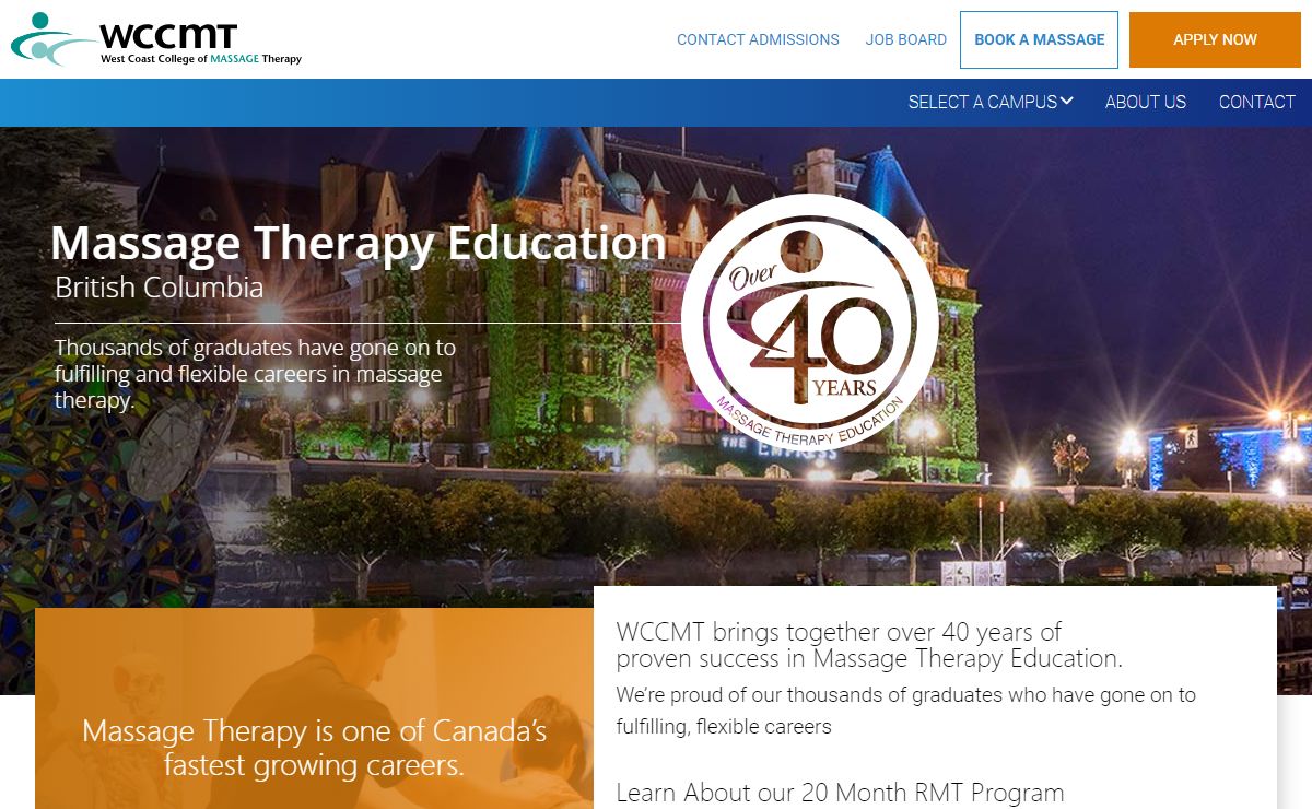 Top Massage Therapy Schools | RMT School | WCCMT