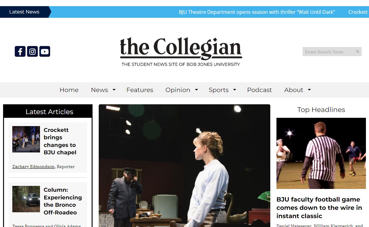 The Collegian – The Student News Site of Bob Jones University