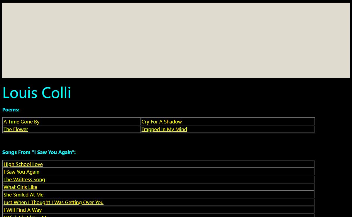 Louis Colli's Website