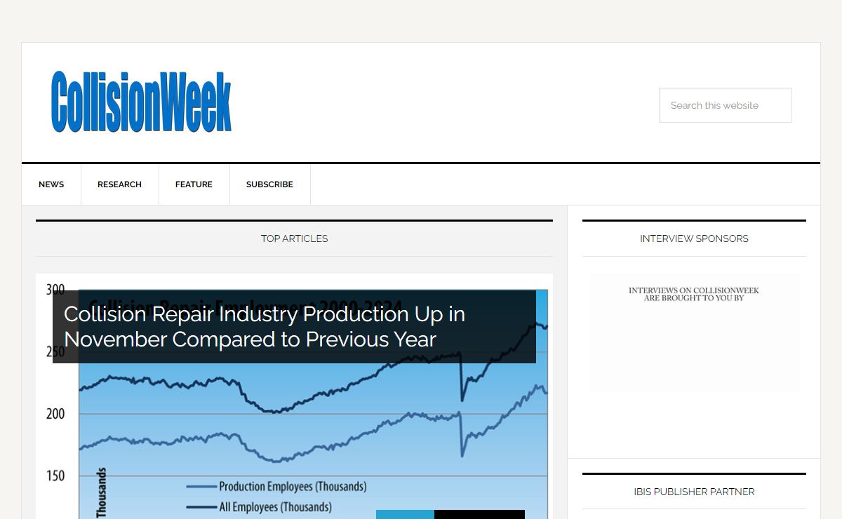 CollisionWeek - Your source for the latest collision repair industry news, statistics and trend analysis.