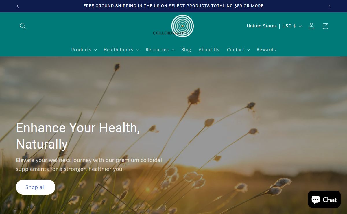 Colloids for life Natural Colloidal Supplements – Colloidsforlife
