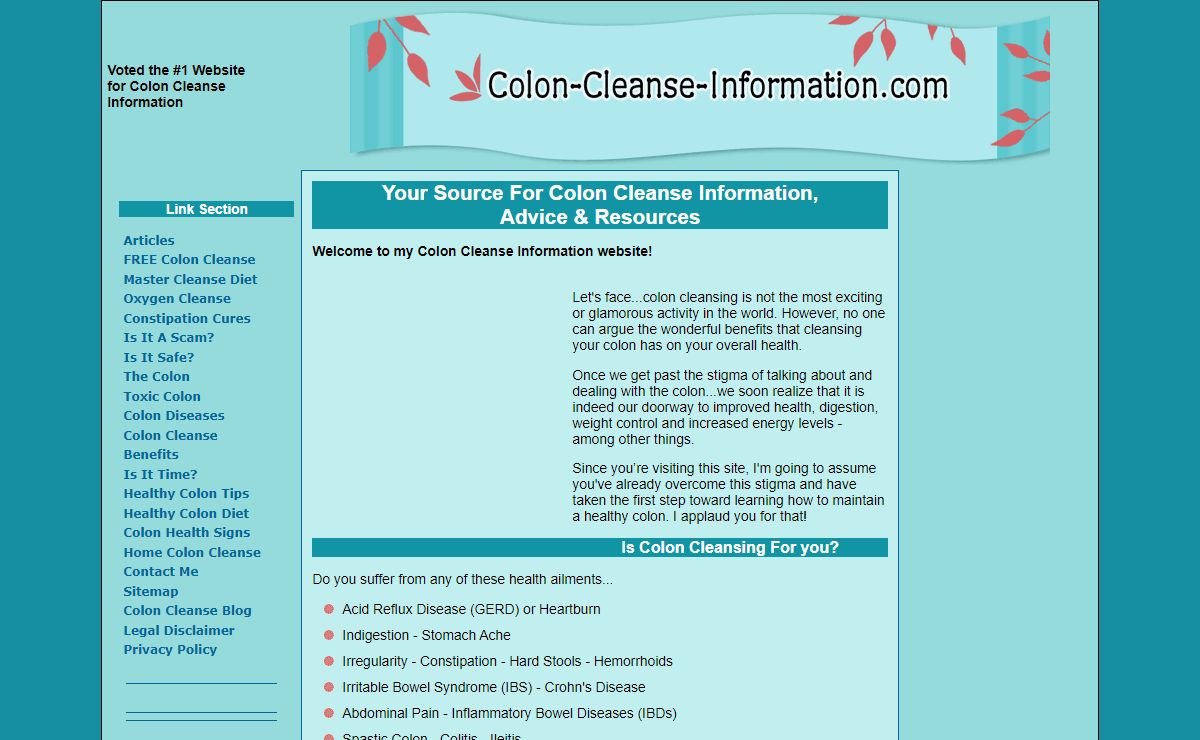 Valuable Colon Cleanse Information & Advice! Get Our FREE Colon Cleanse Report!