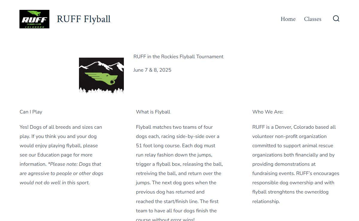 RUFF Flyball