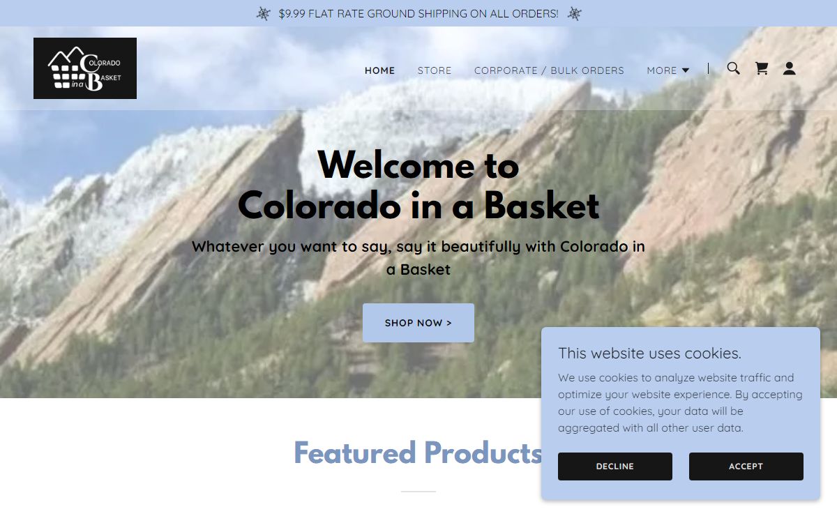 Colorado in a Basket - Gift Baskets, Colorado Gifts