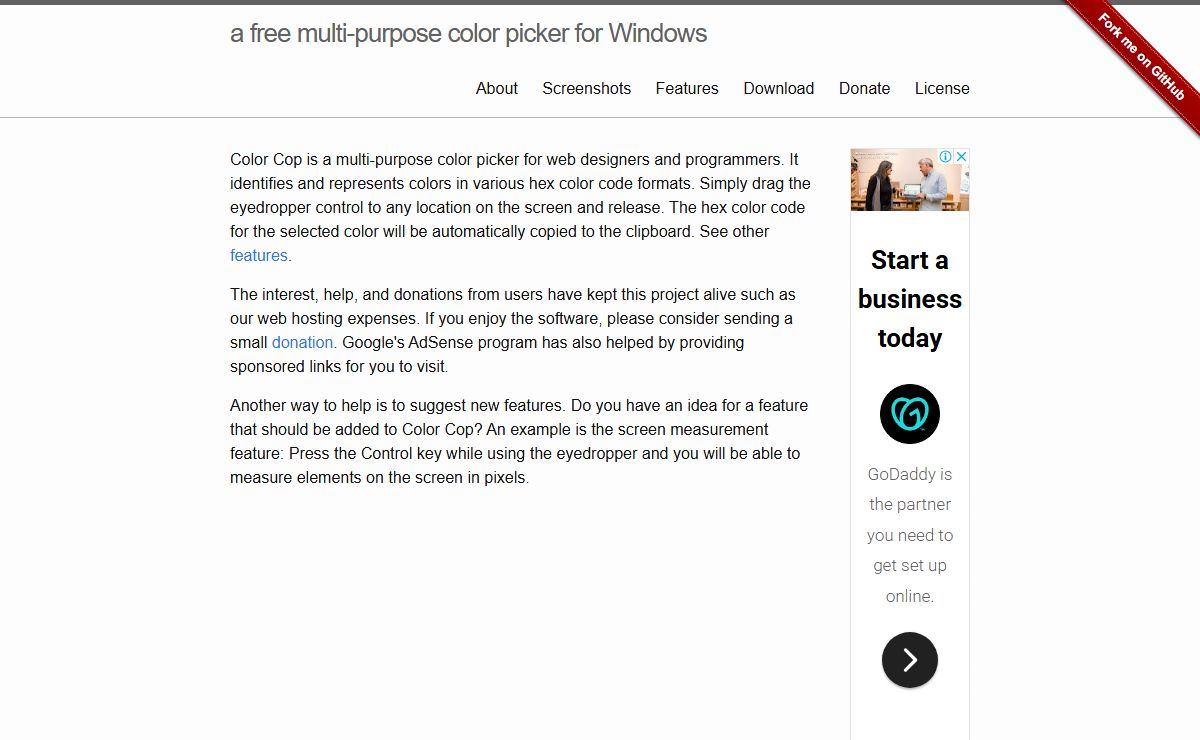 a free multi-purpose color picker for Windows
