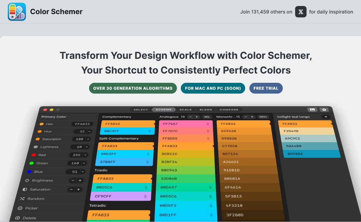 Color Schemer - Create Beautiful Schemes from One Color