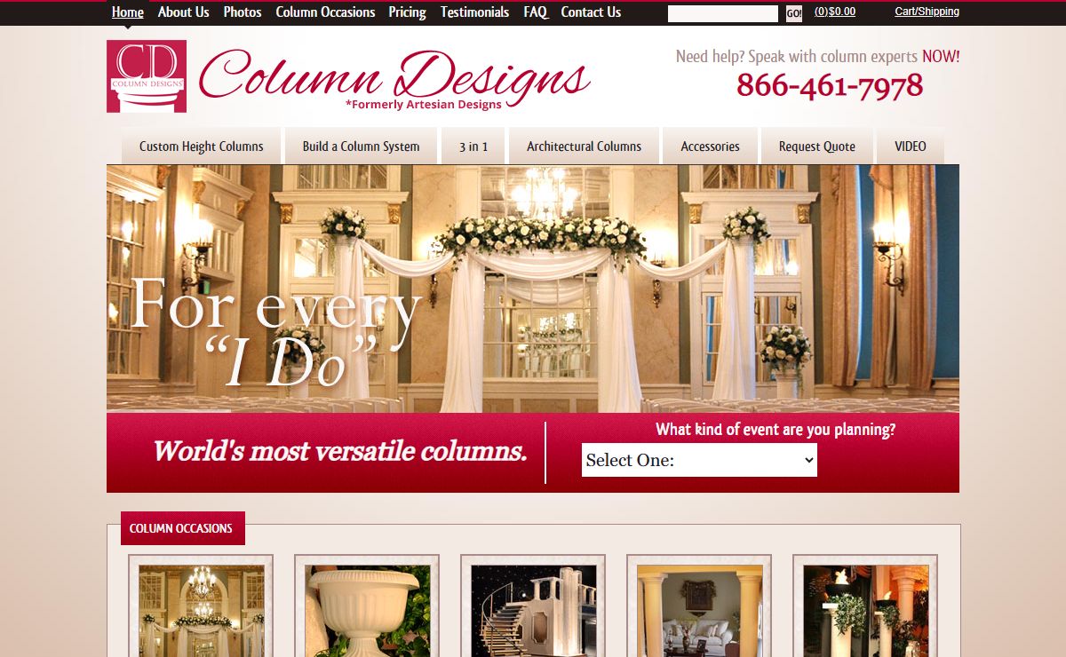 Decorative Columns, Wedding Columns, Display Columns | Column Designs