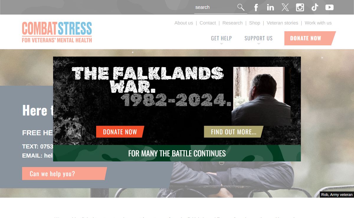 Mental health services for veterans | Combat Stress