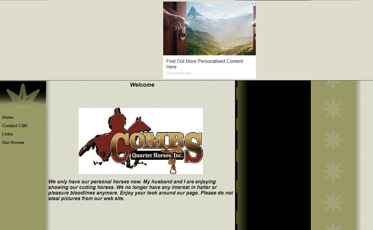 Combs Quarter Horses Home of Mosly Speedy