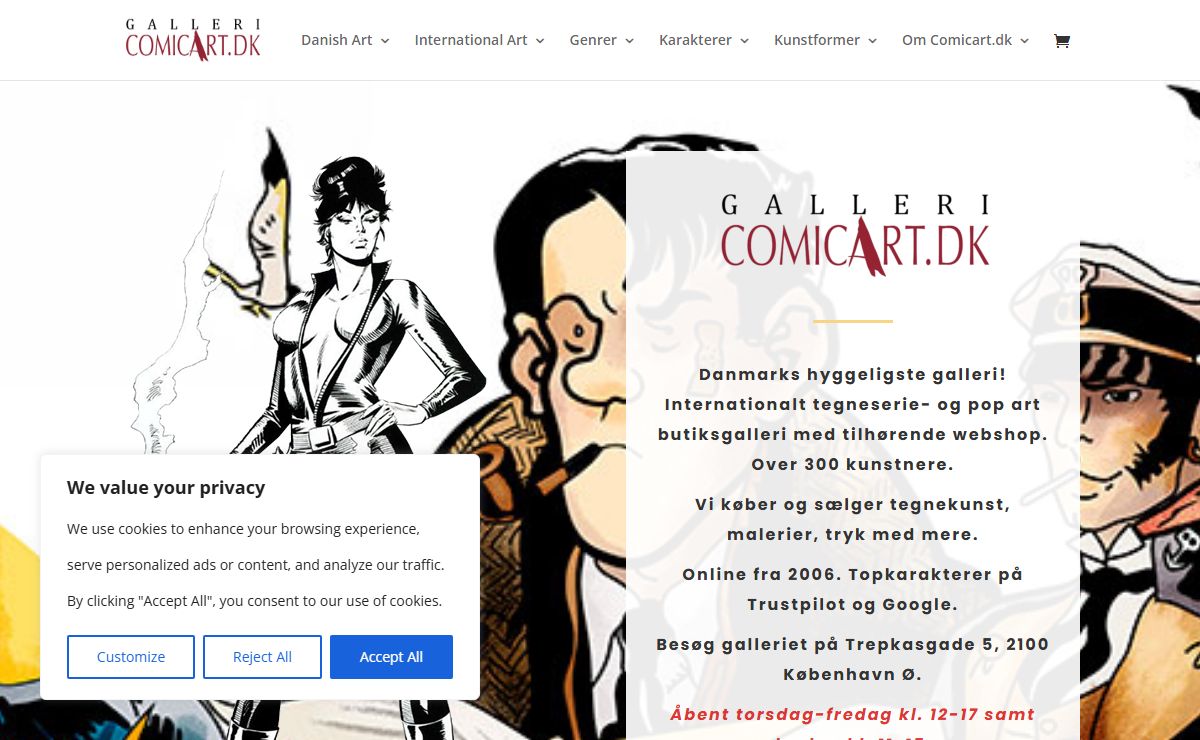 Galleri Comicart.dk - internationalt galleri og webshop